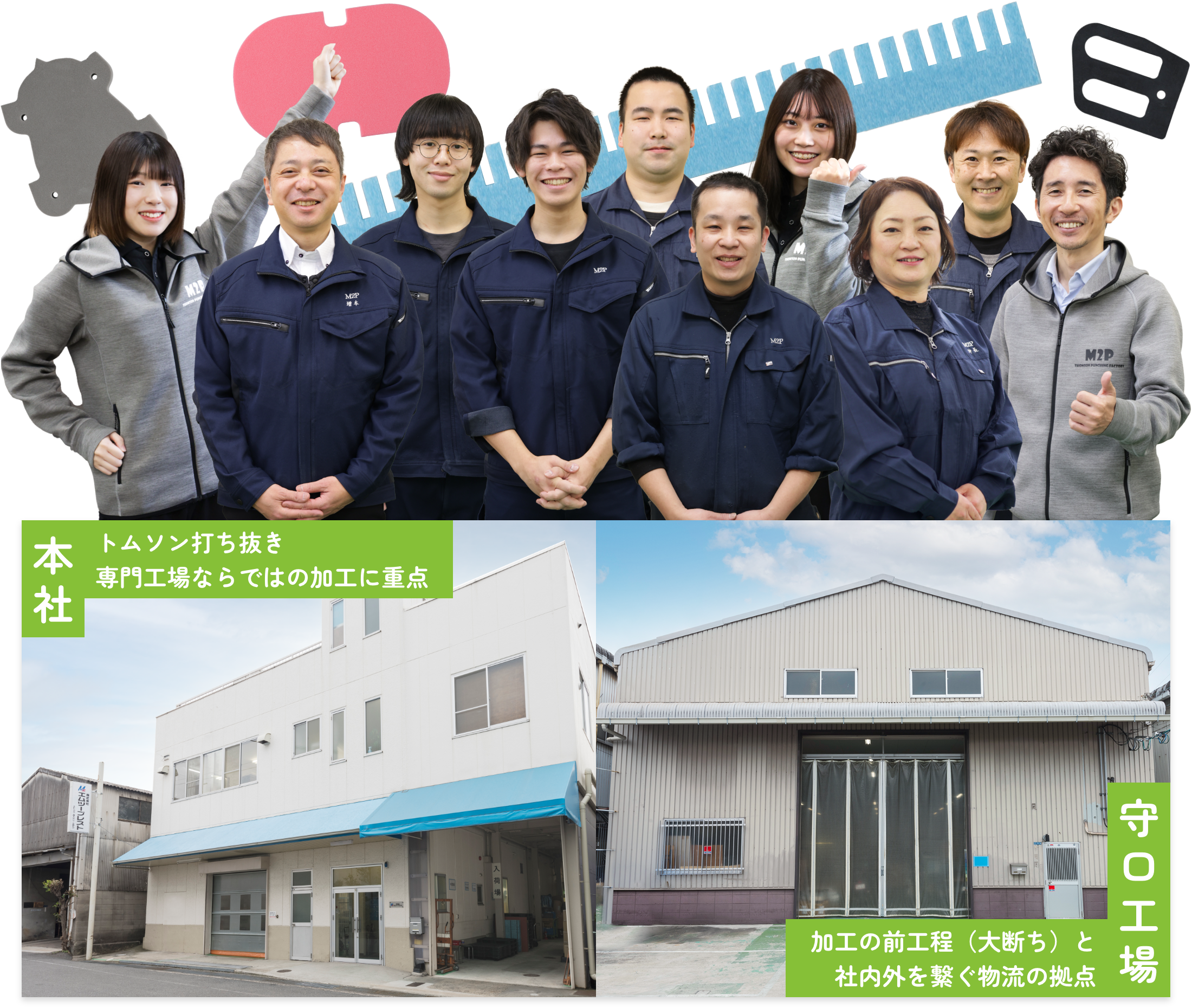 弊社は、トムソン型(ビク型・木型)による打ち抜き加工の専門工場です。
