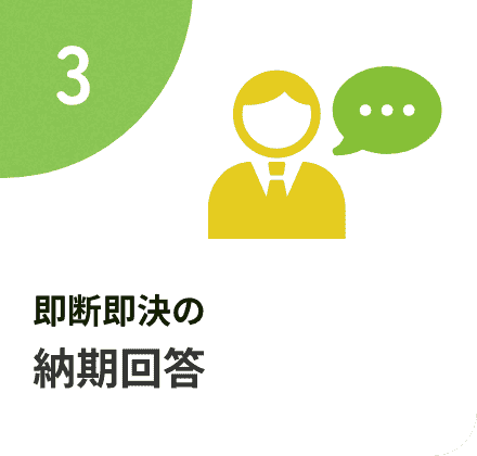 即断即決の納期回答
